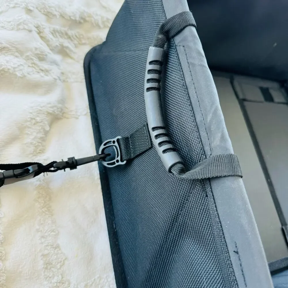 LAND ROVER Black Green Logo Trunk Collapsible Organizer Straps Flexible Hard